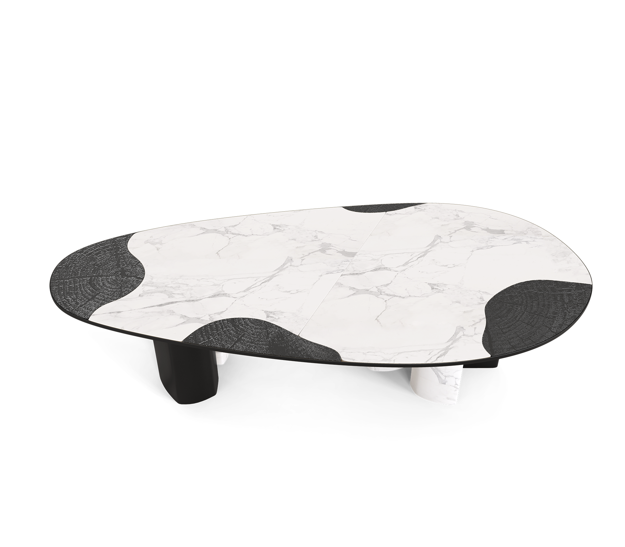 Athena Carrara marmer en onyx eettafel
