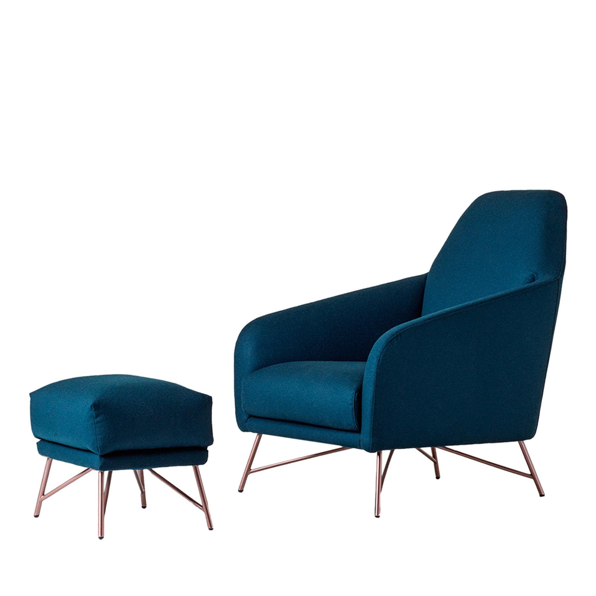 Wilma blauwe fauteuil