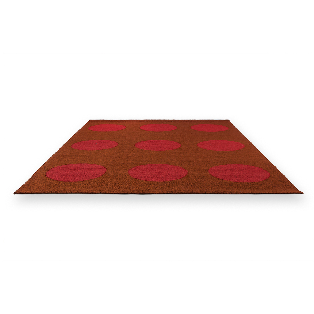 Tapis d’extérieur Festival Dots rouge | Taille: 250 × 350 cm
