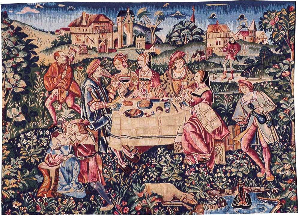 Tapisserie murale Le thé de l’après-midi sans bordure | Taille: 75 × 100 cm