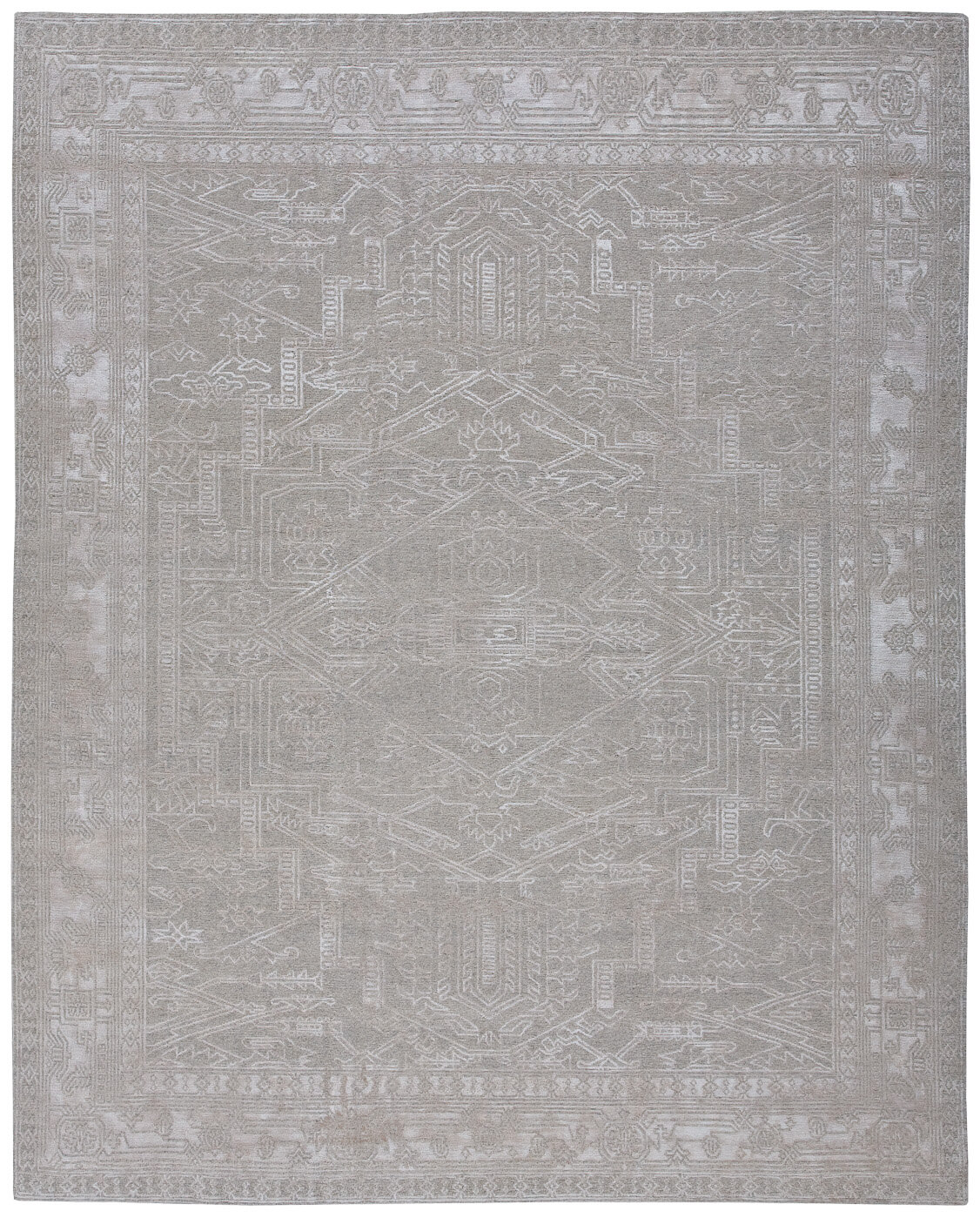Heriz grijs vloerkleed | Maat: 300 × 400 cm