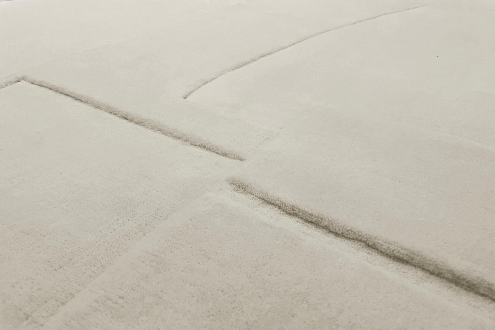 Bref ecru wollen tapijt | Maat: 200 × 300 cm