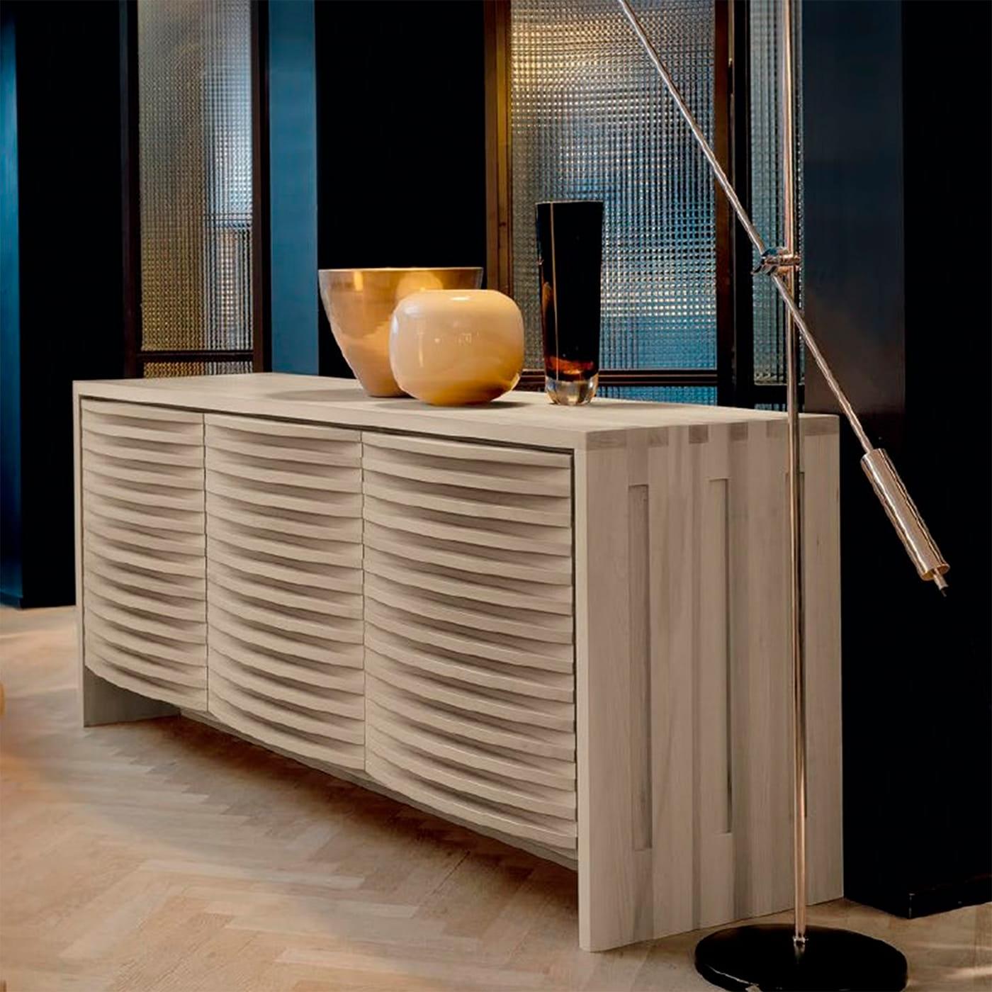 Onda grijs massief walnoten dressoir