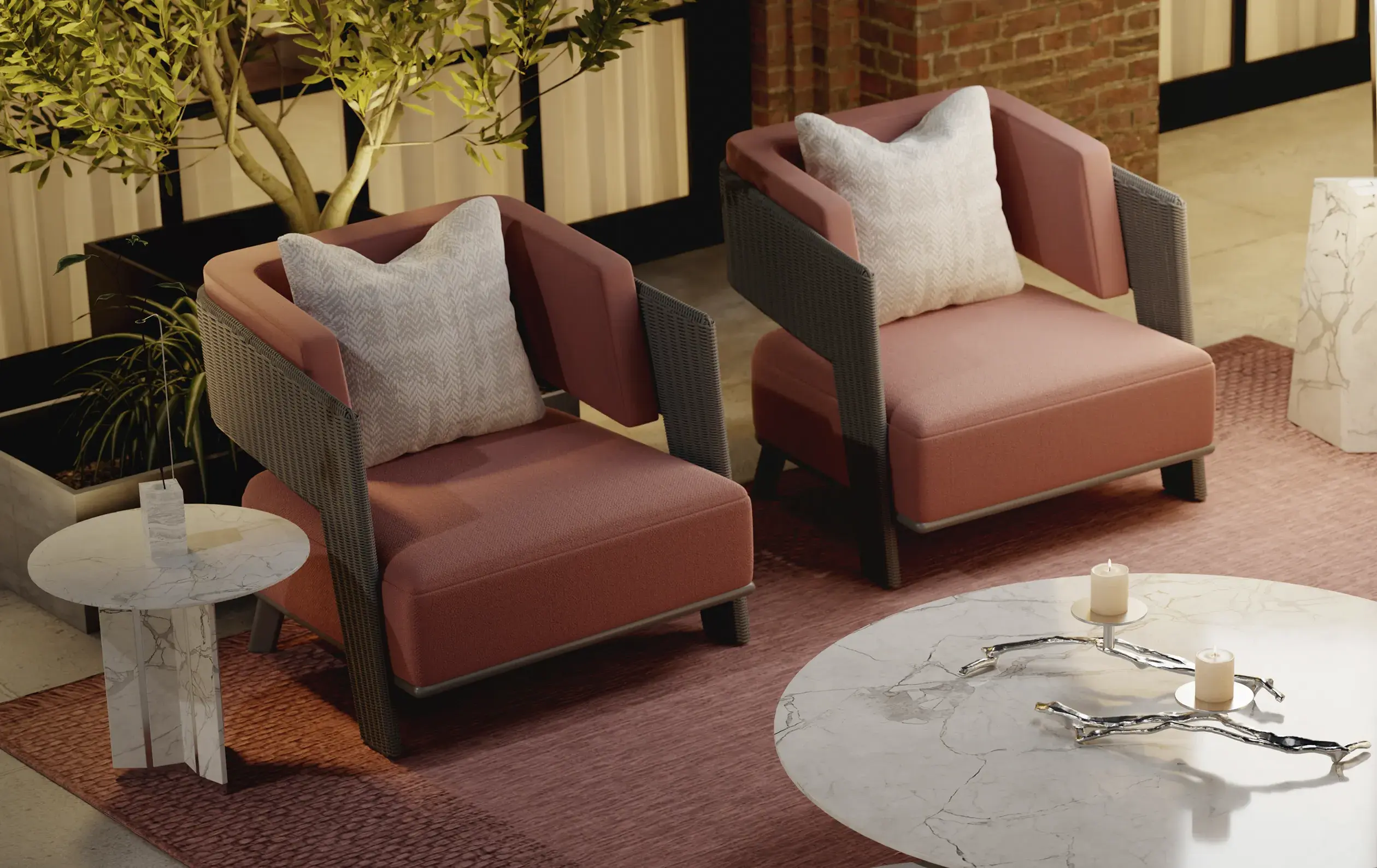 Fauteuil de jardin Crown gris