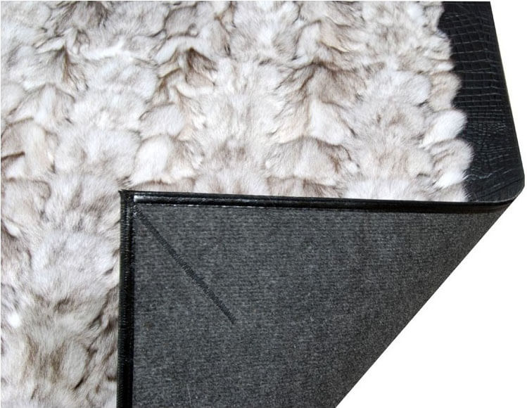 Tapis en fourrure grise | Taille: 270 × 270 cm