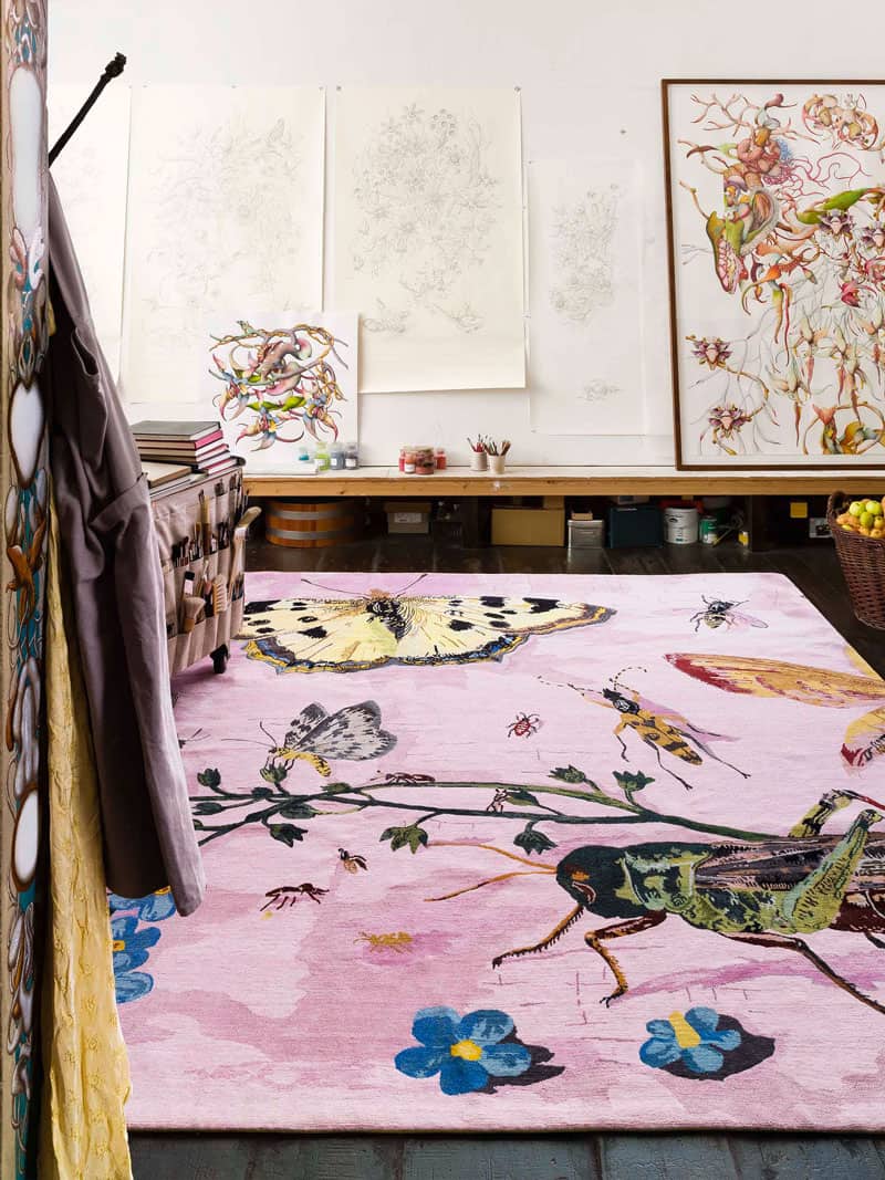 Tapis tissé main Grasshopper