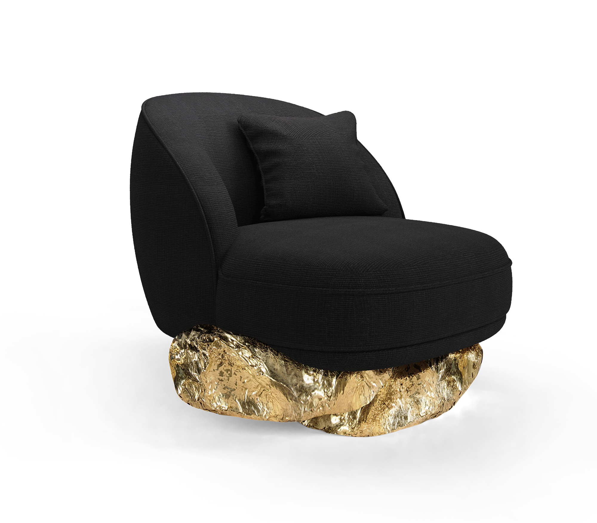 Fauteuil noir Angora Baltic