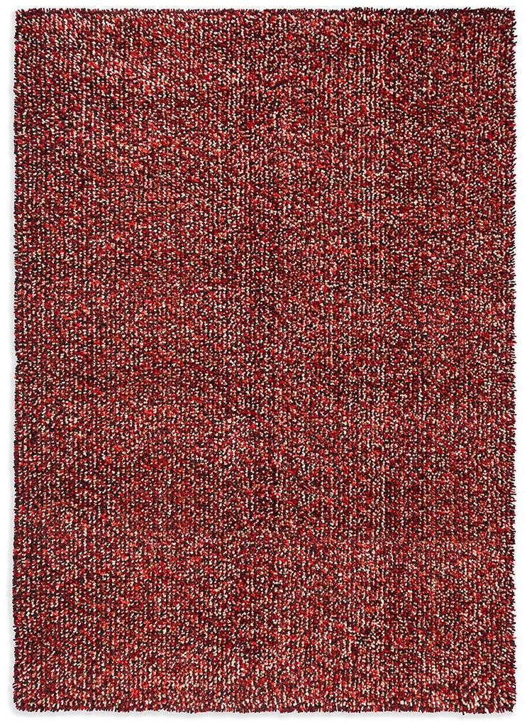 Tapis Pop-Art rouge en feutre à poils longs | Taille: 200 × 280 cm