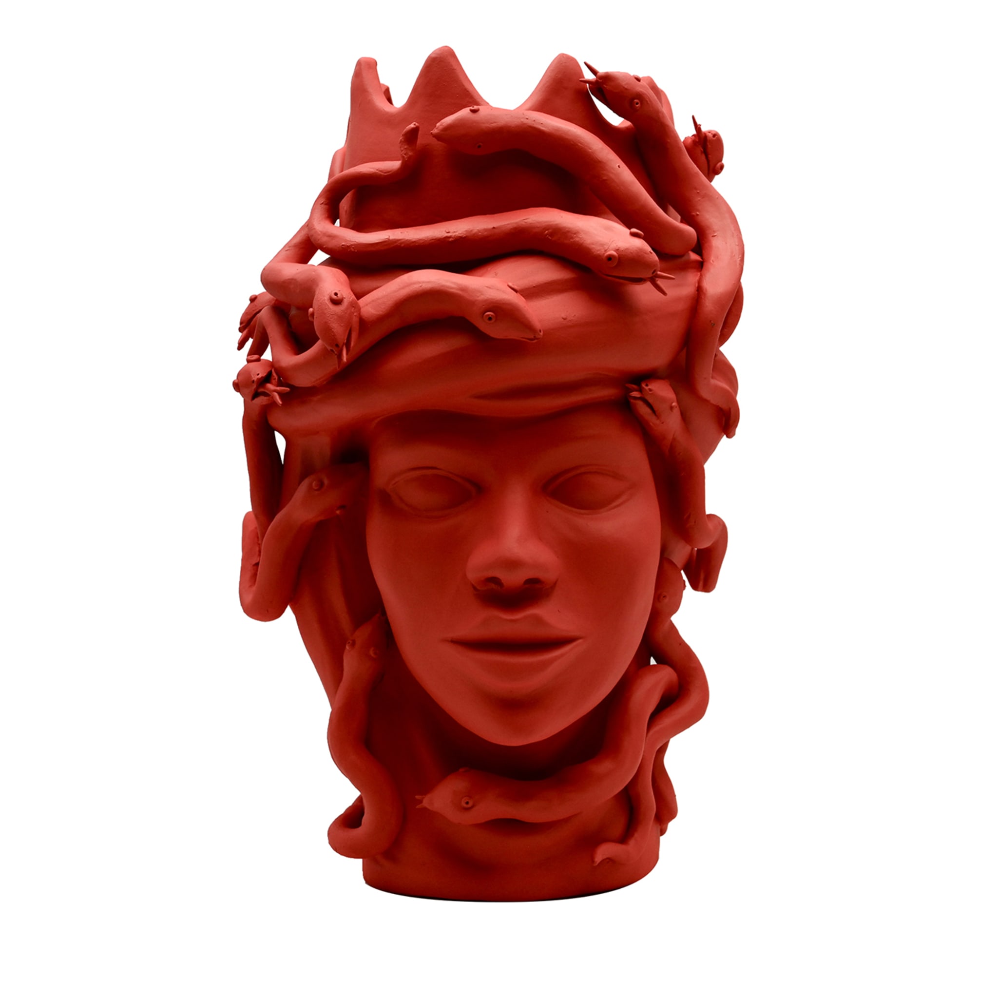 Moorkop rode sculptuur