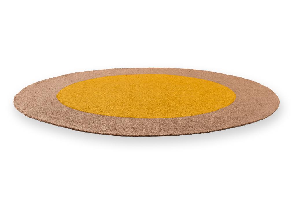 Tapis d’extérieur Festival rond jaune