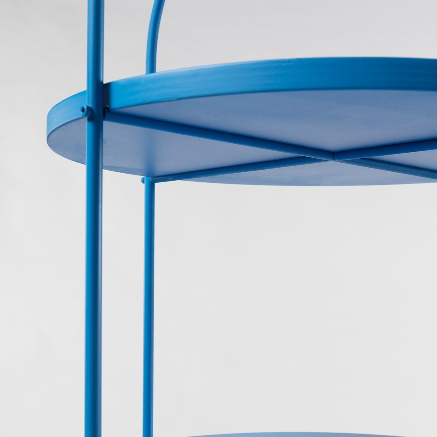 Bibliothèque laquée bleue