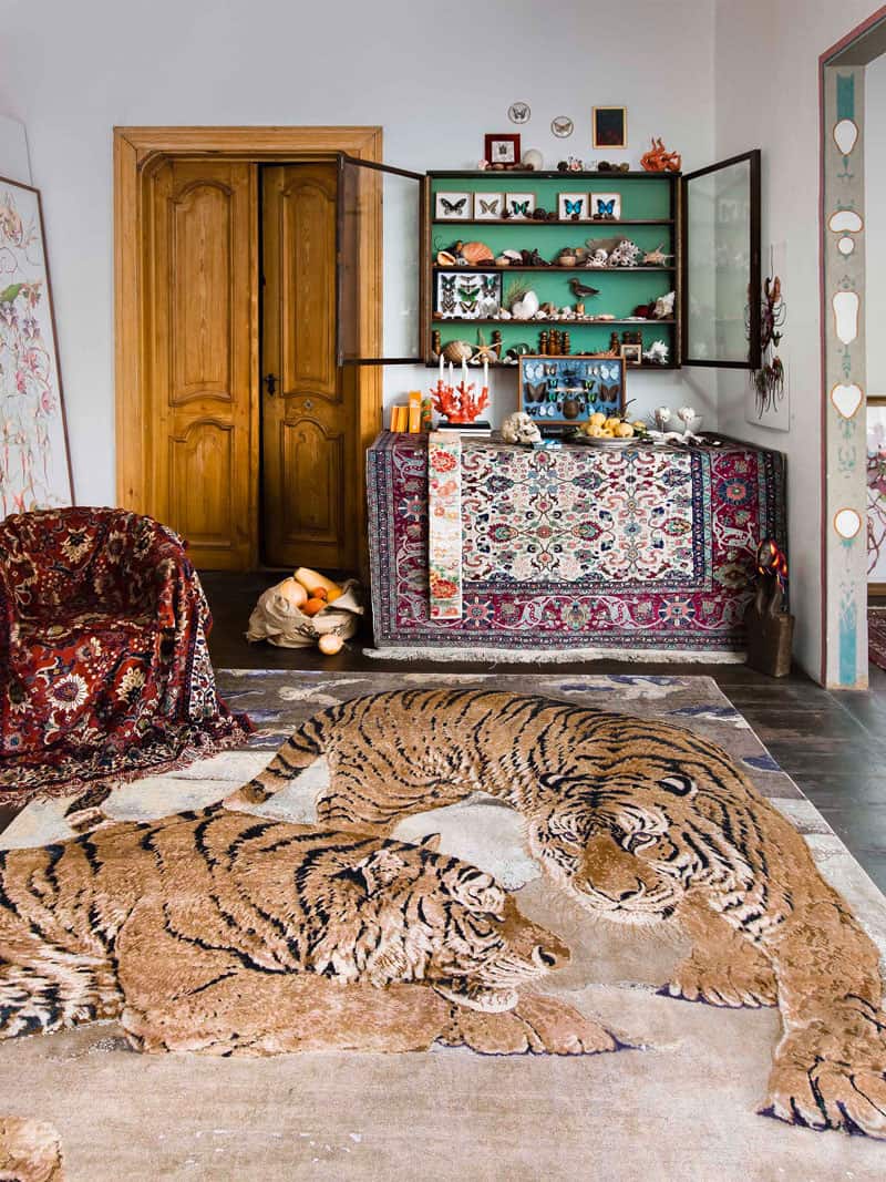 Tapis tissé main Tiger