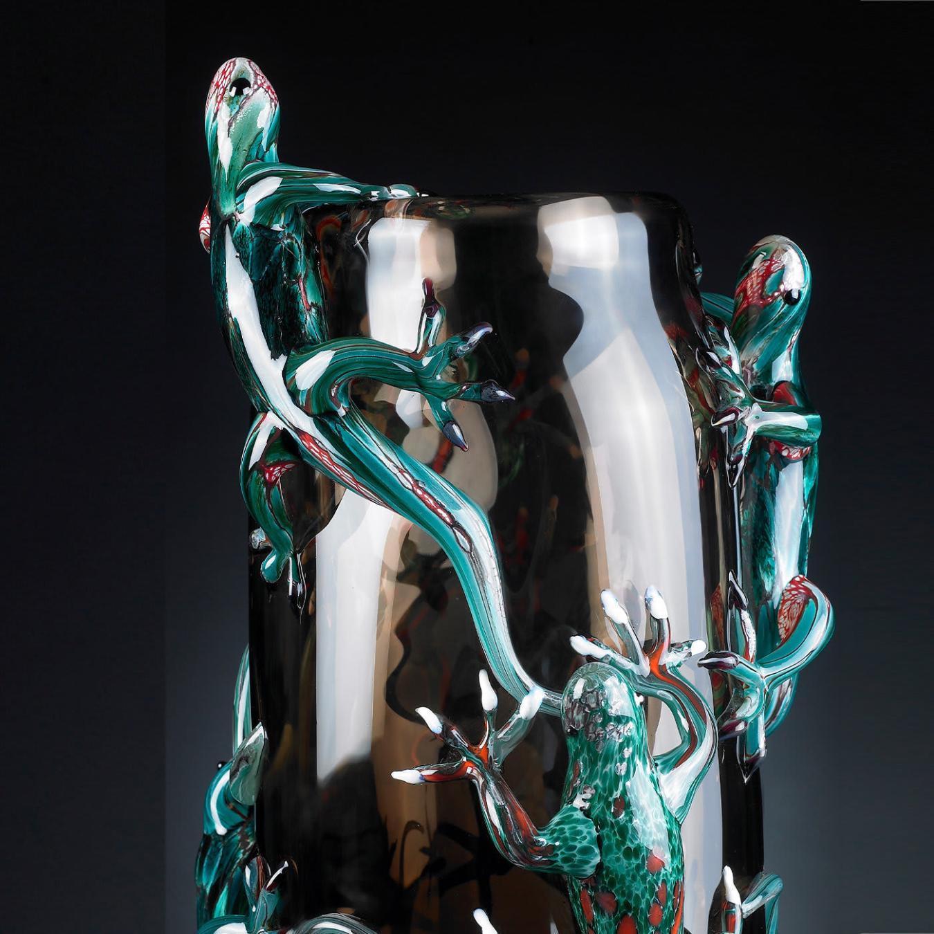 Grand vase Geckos