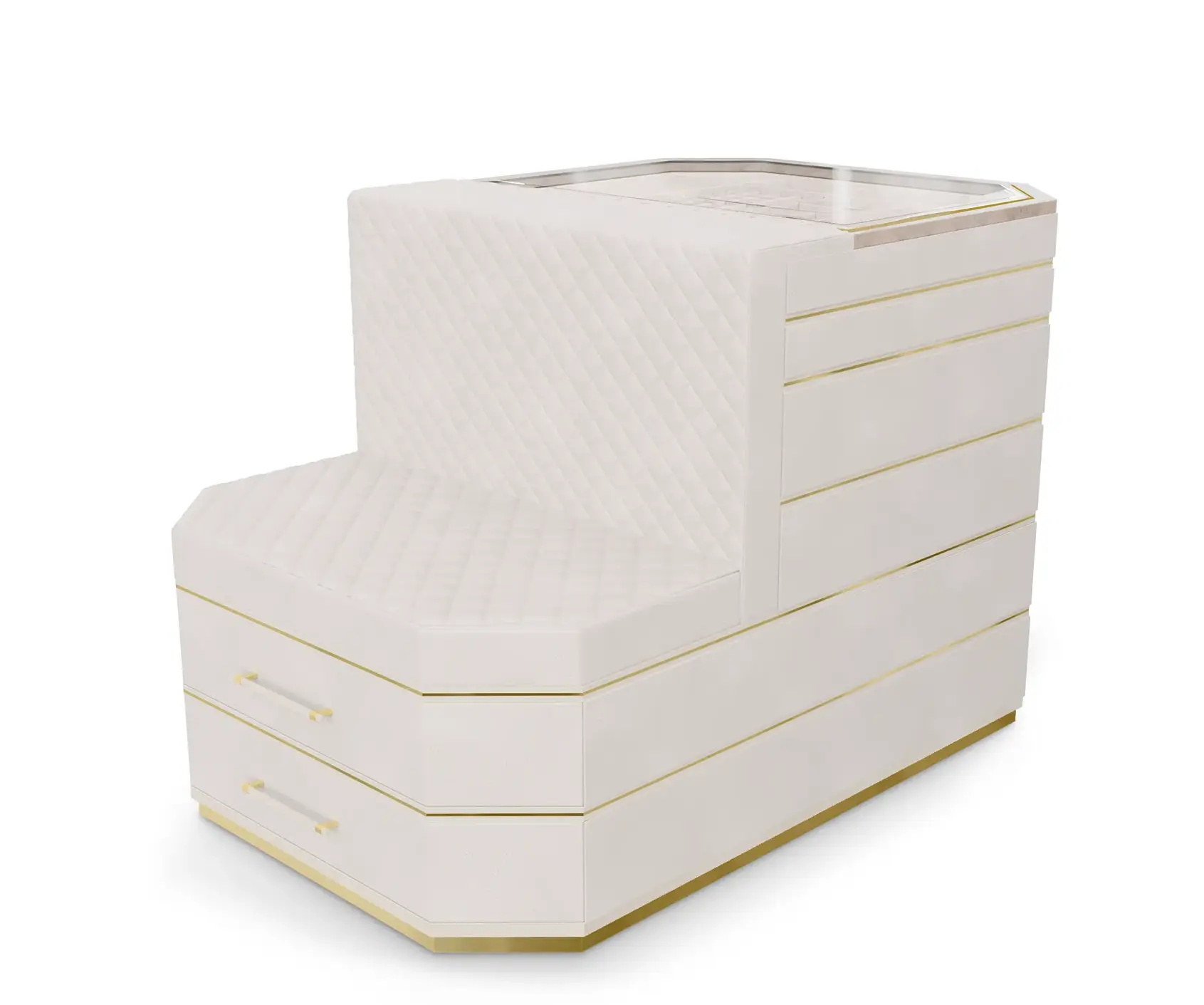 Îlot de rangement Cadence beige