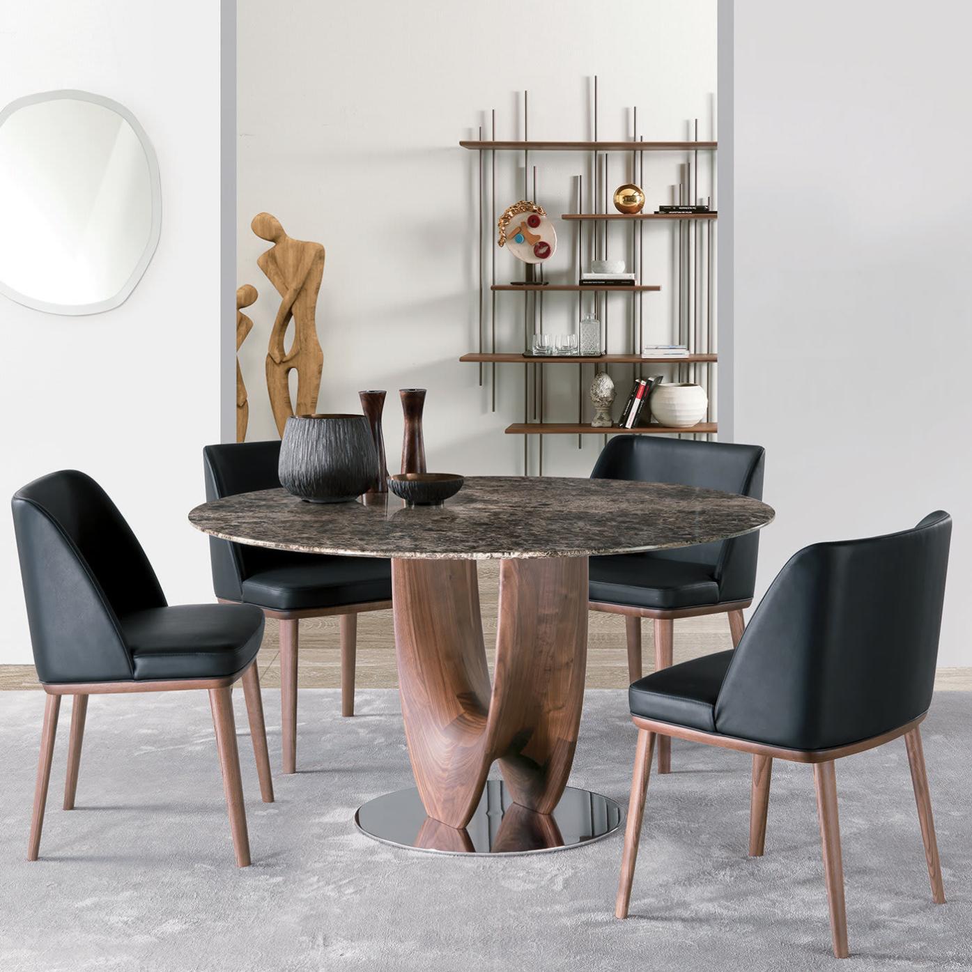 Axis ronde eettafel met marmeren blad