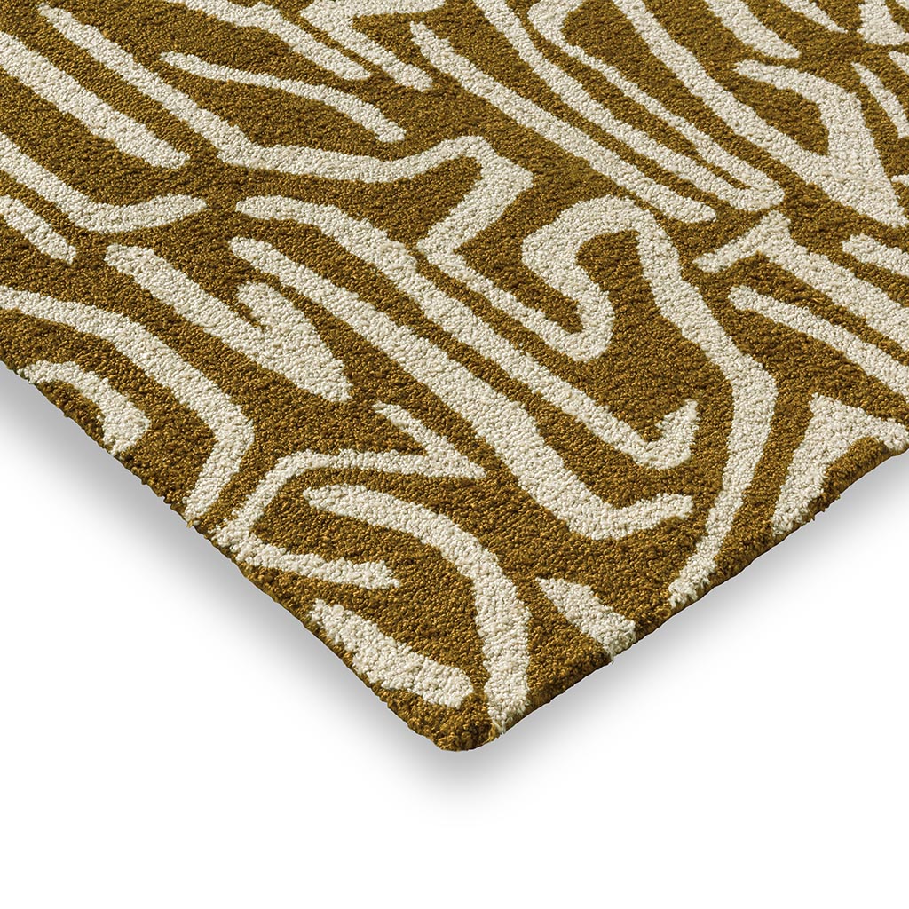 Melodic oker/goud outdoor vloerkleed