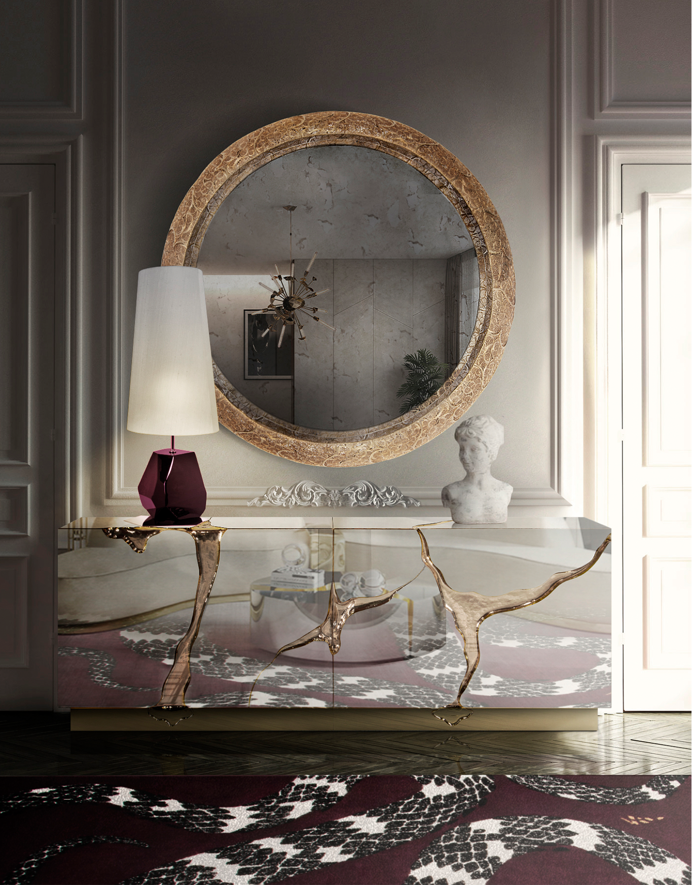 Miroir mural Crown Filigree II