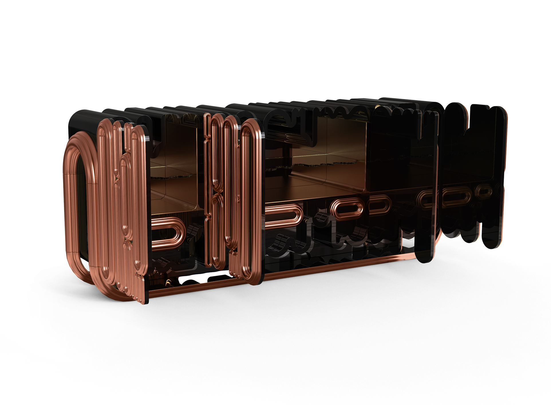 Ellipse koper dressoir