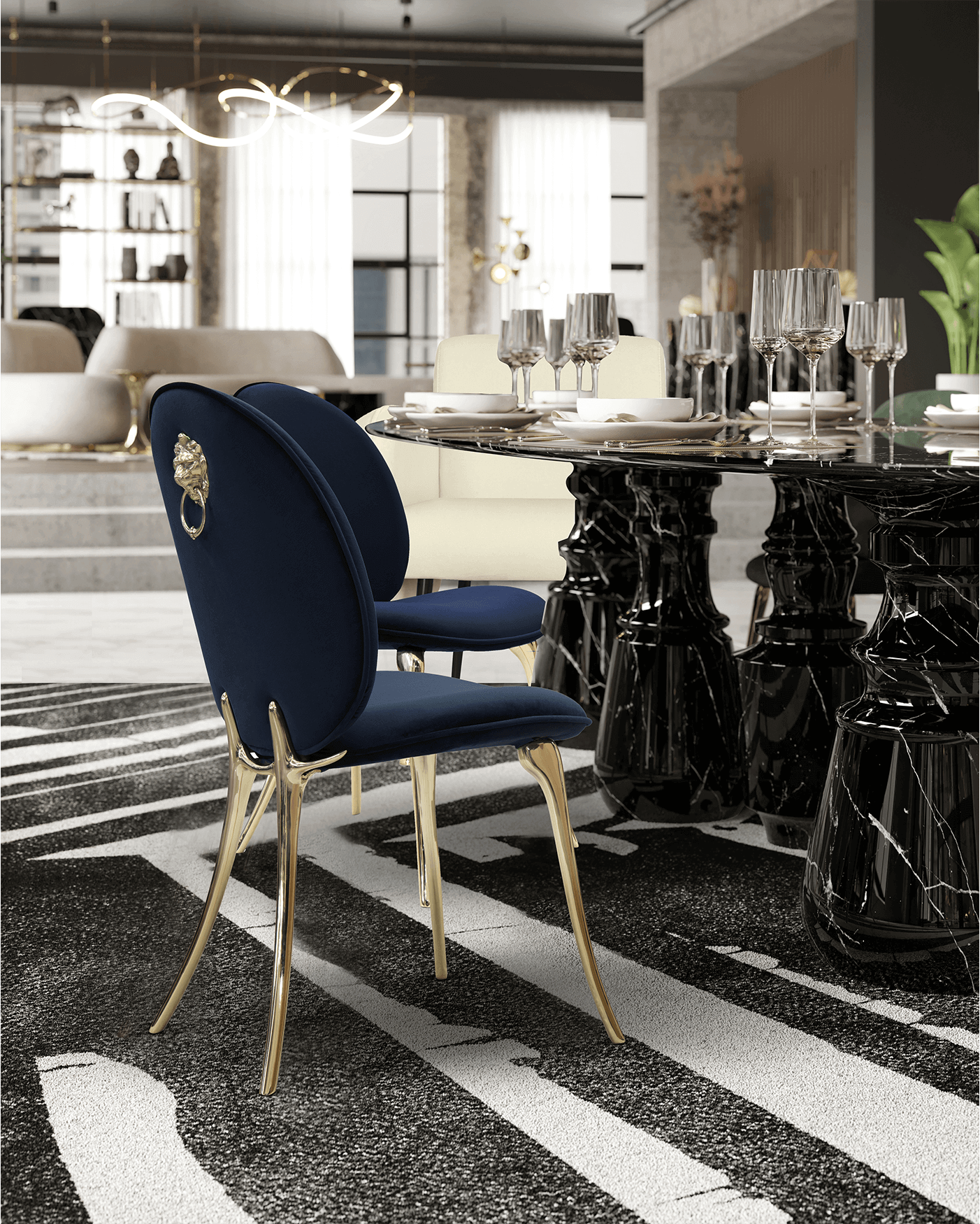 Chaise bleue Solara