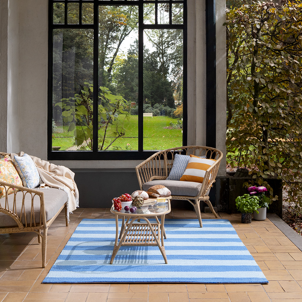 LA Lille hemelblauw outdoor tapijt | Maat: 140 × 200 cm