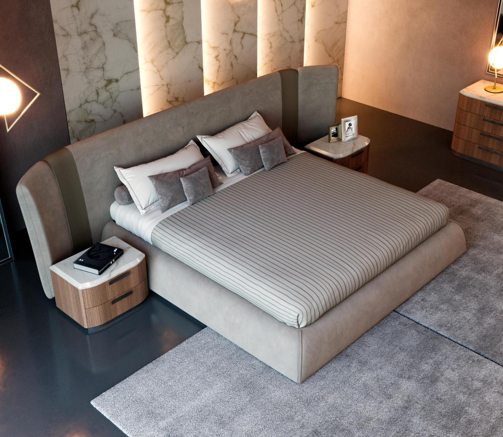 Table de chevet James avec plateau en marbre