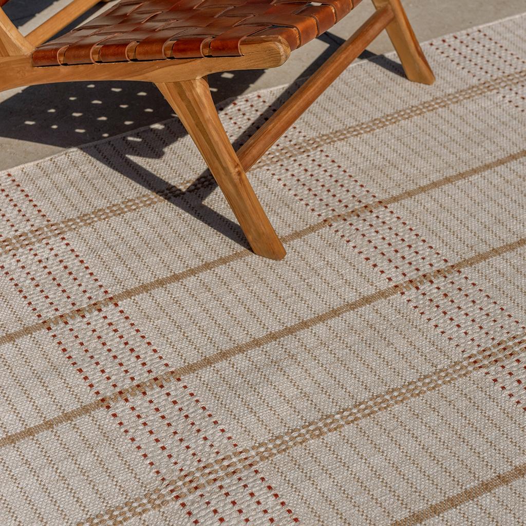 Tapis d’extérieur Zona terre cuite motif point | Taille: 160 × 230 cm
