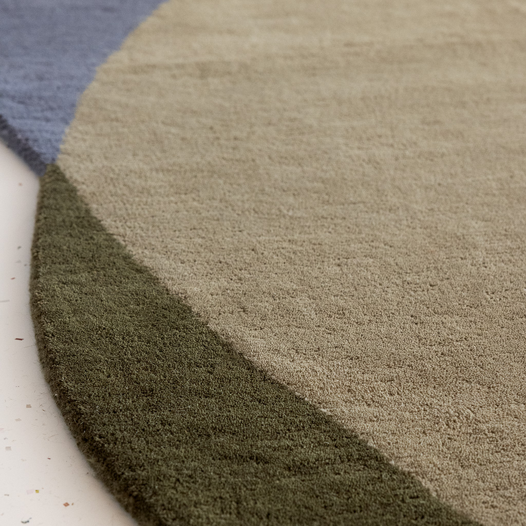 Tapis Element Chad gris/vert | Taille: 160 × 175 cm