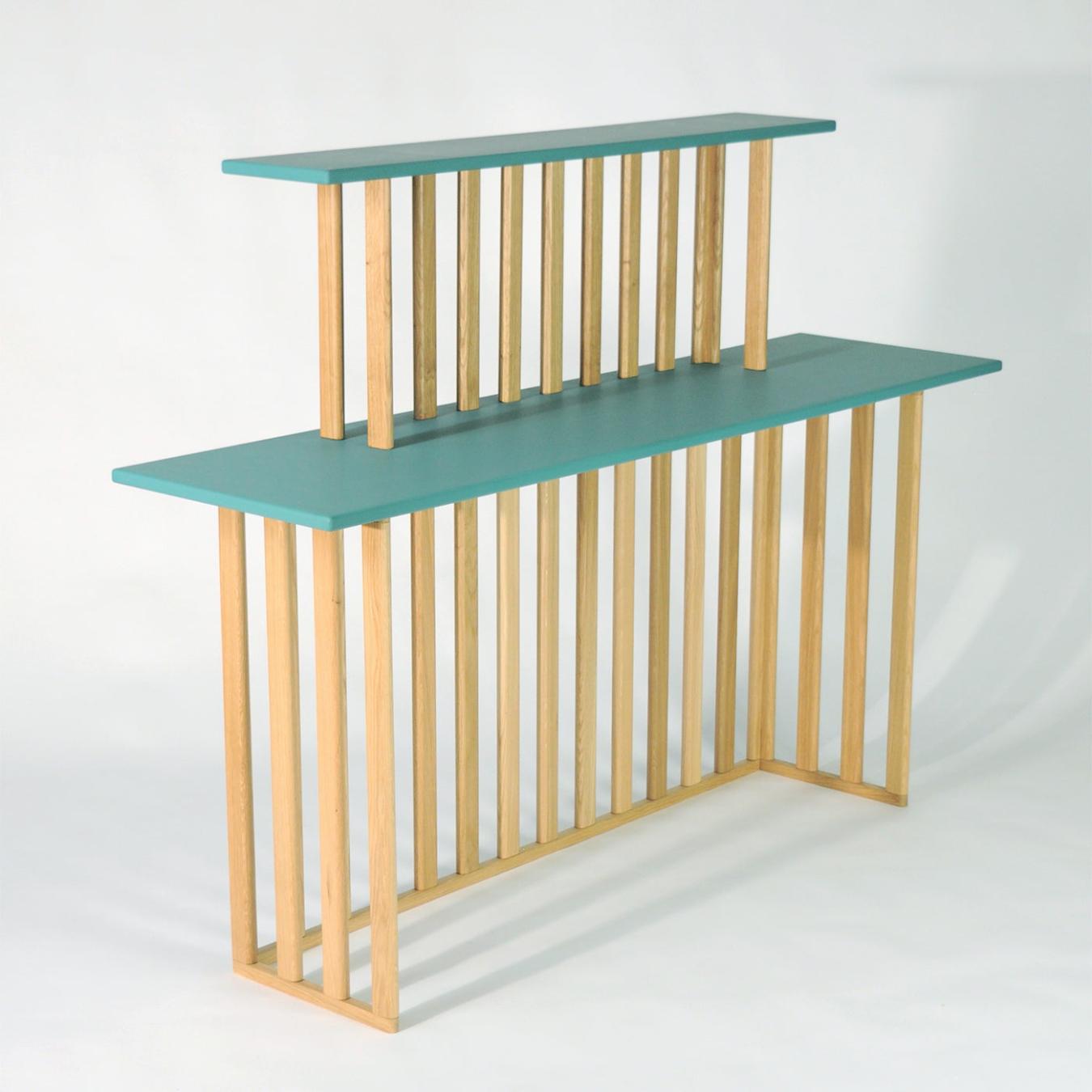 Groene tweelaagse console