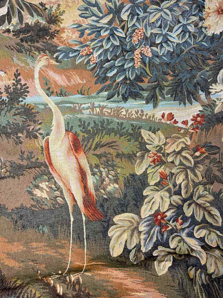 Tapisserie murale Verdure aux oiseaux