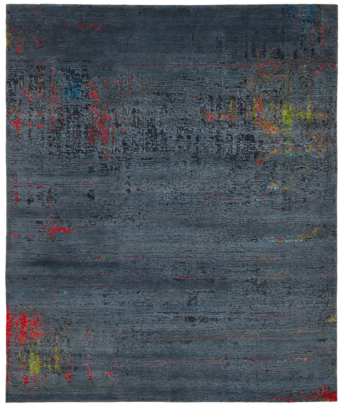 Artwork 9 veelkleurig rood vloerkleed