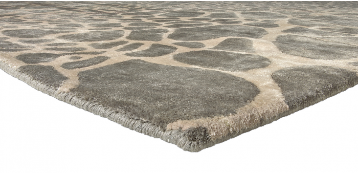 Diamant handgeknoopt beige grijs tapijt | Maat: 250 × 300 cm