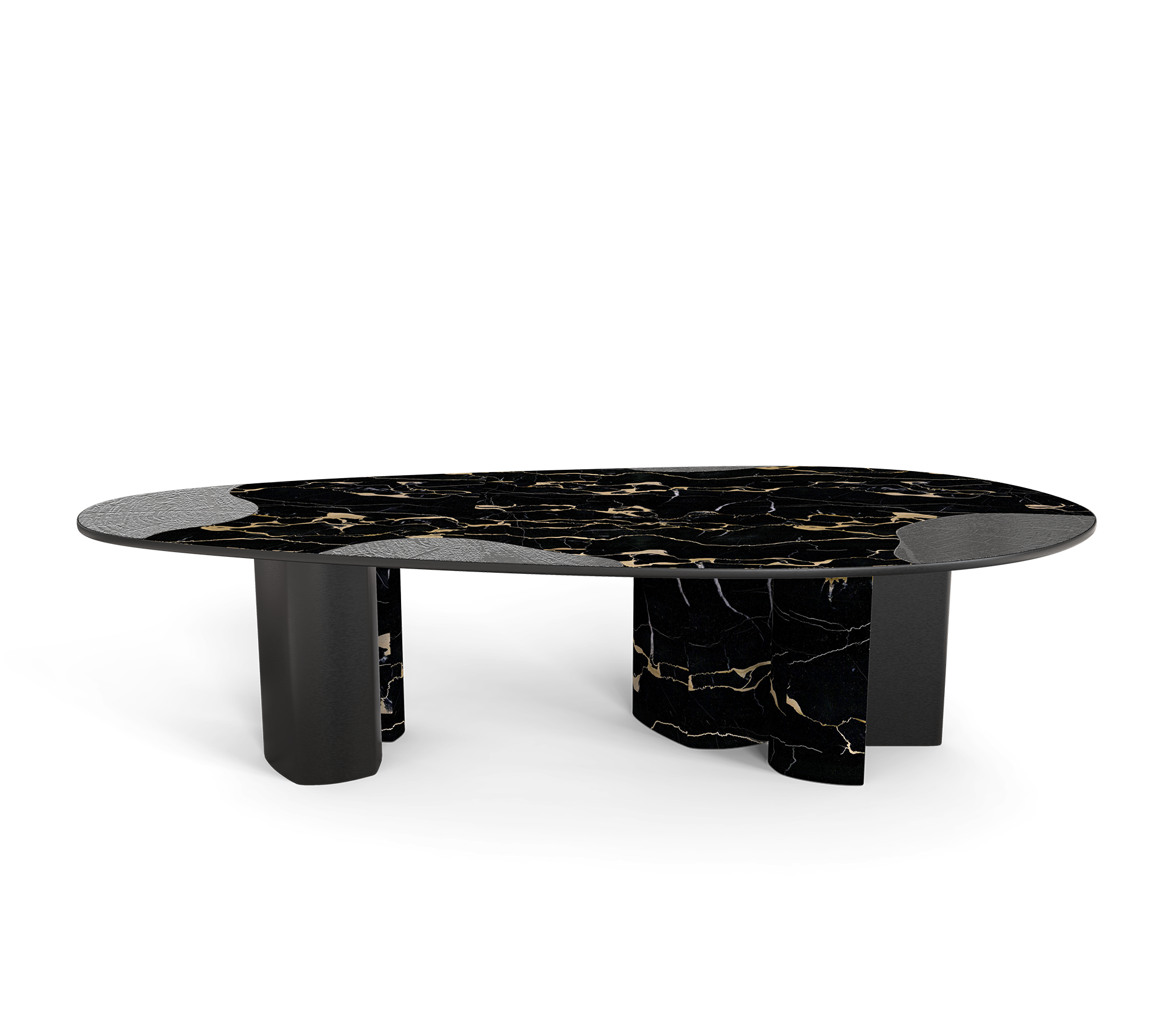 Table à manger Athena en marbre Portoro et onyx