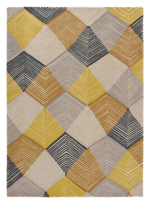 Rhythm saffraan tapijt | Maat: 250 × 350 cm