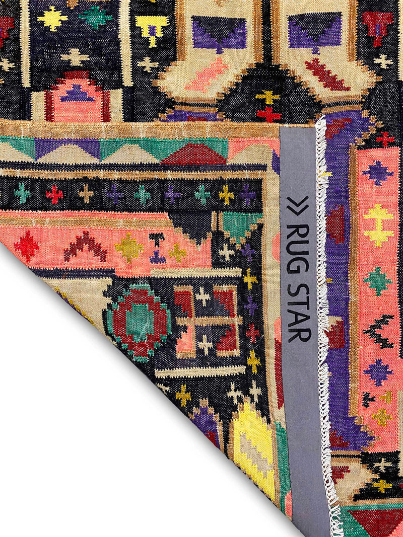 Flatweave handgemaakt luxe vloerkleed | Maat: 122 × 183 cm
