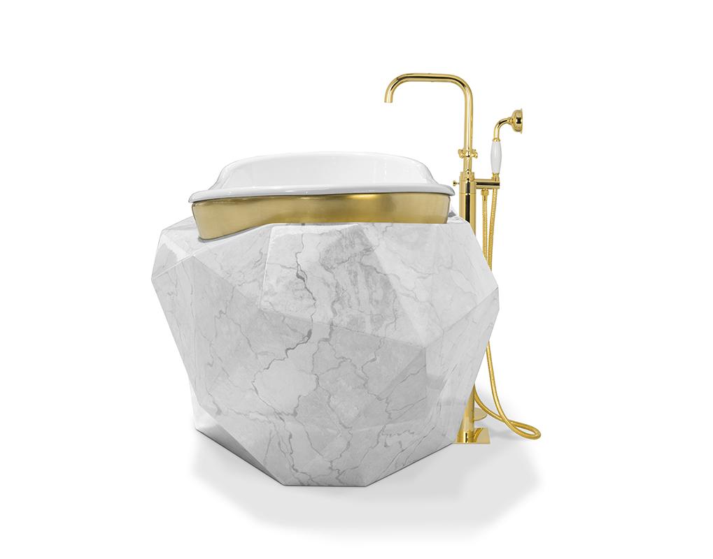 Baignoire Gemstone en marbre composite