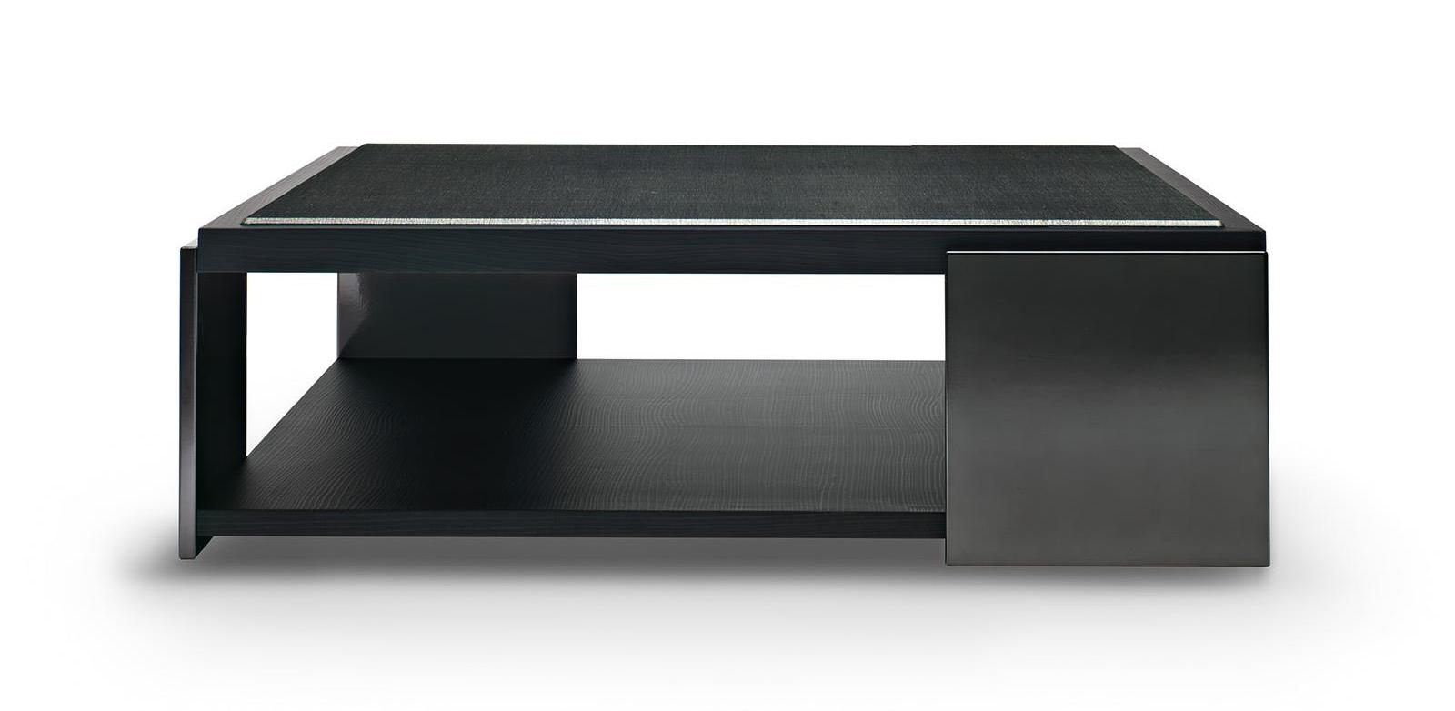 Zwarte vierkante salontafel