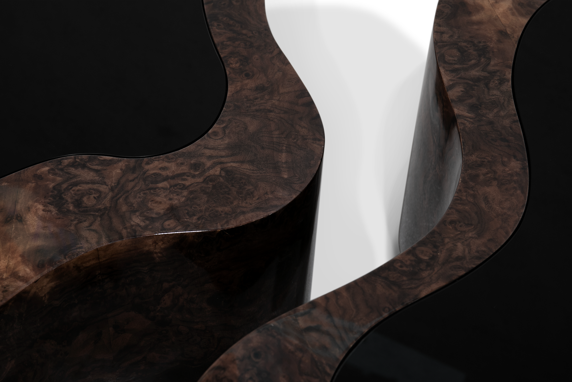 Ensemble de tables basses Crest en noyer