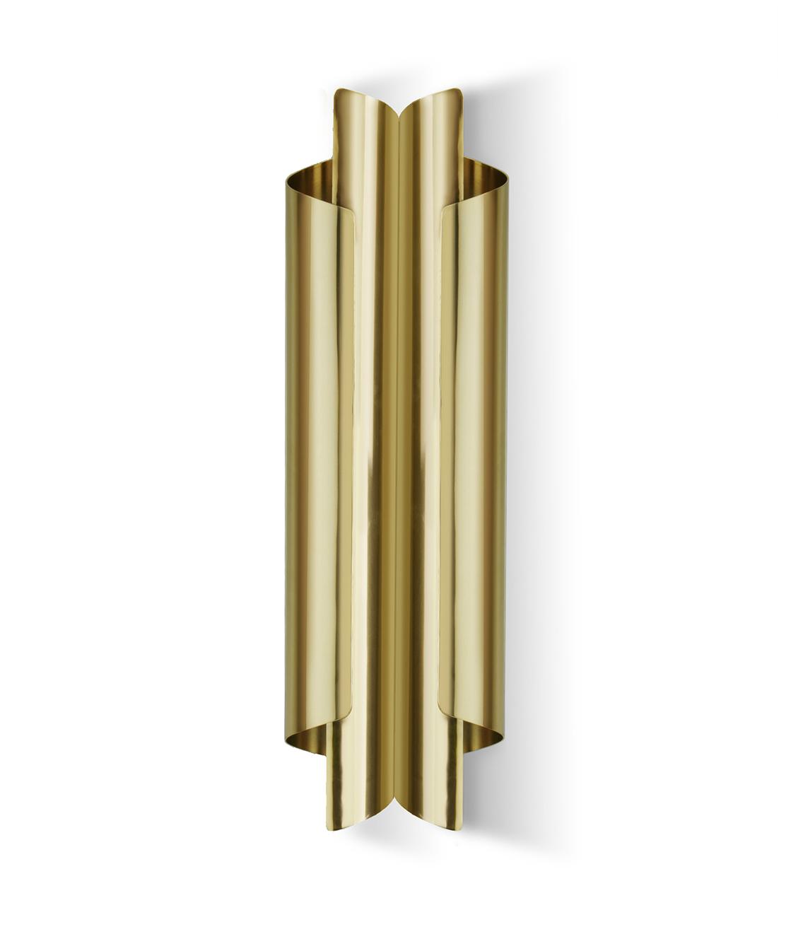 Applique murale double en laiton vieilli