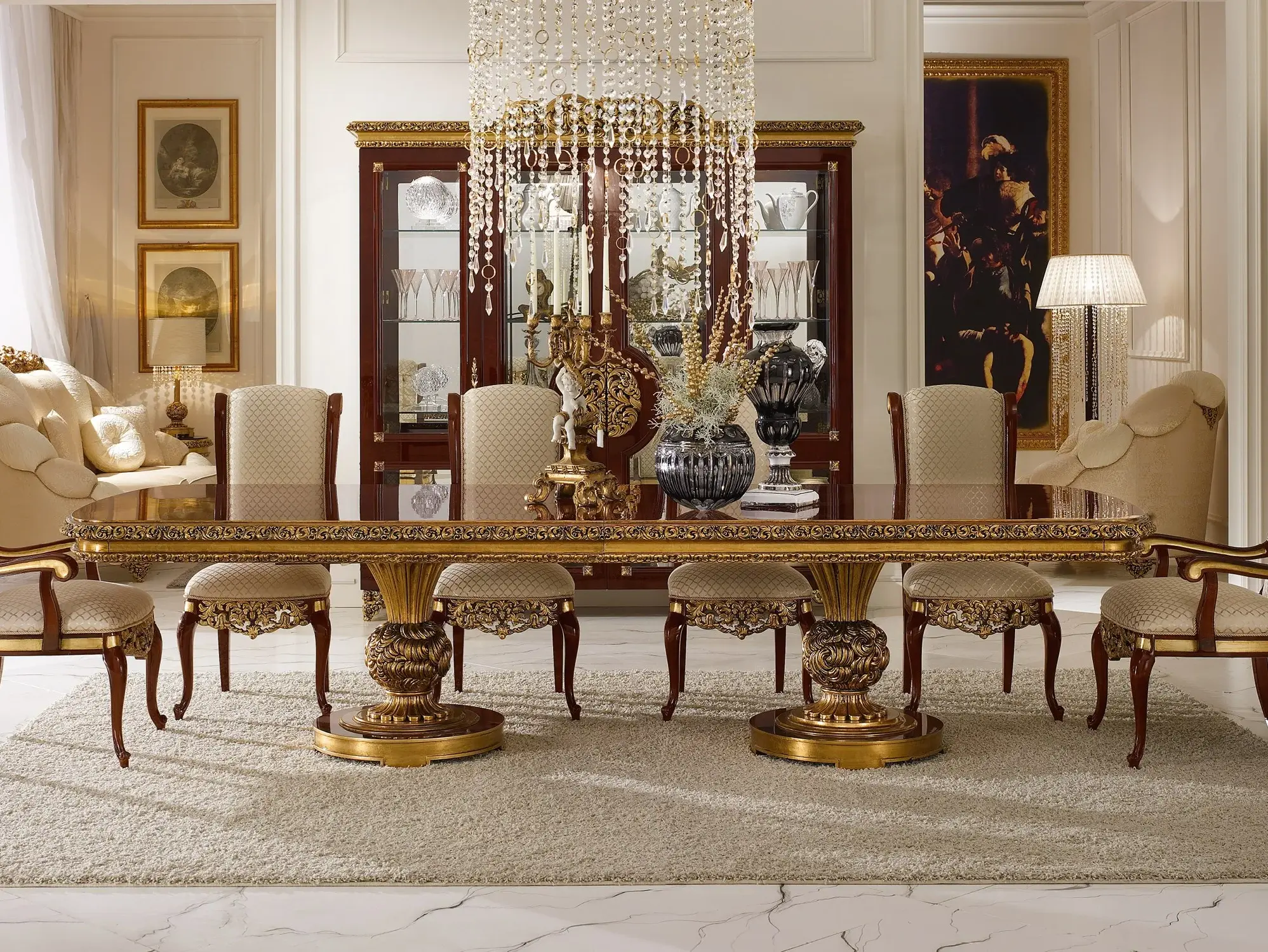 Table à manger classique Élégance | Configuration: Uitschuifbaar