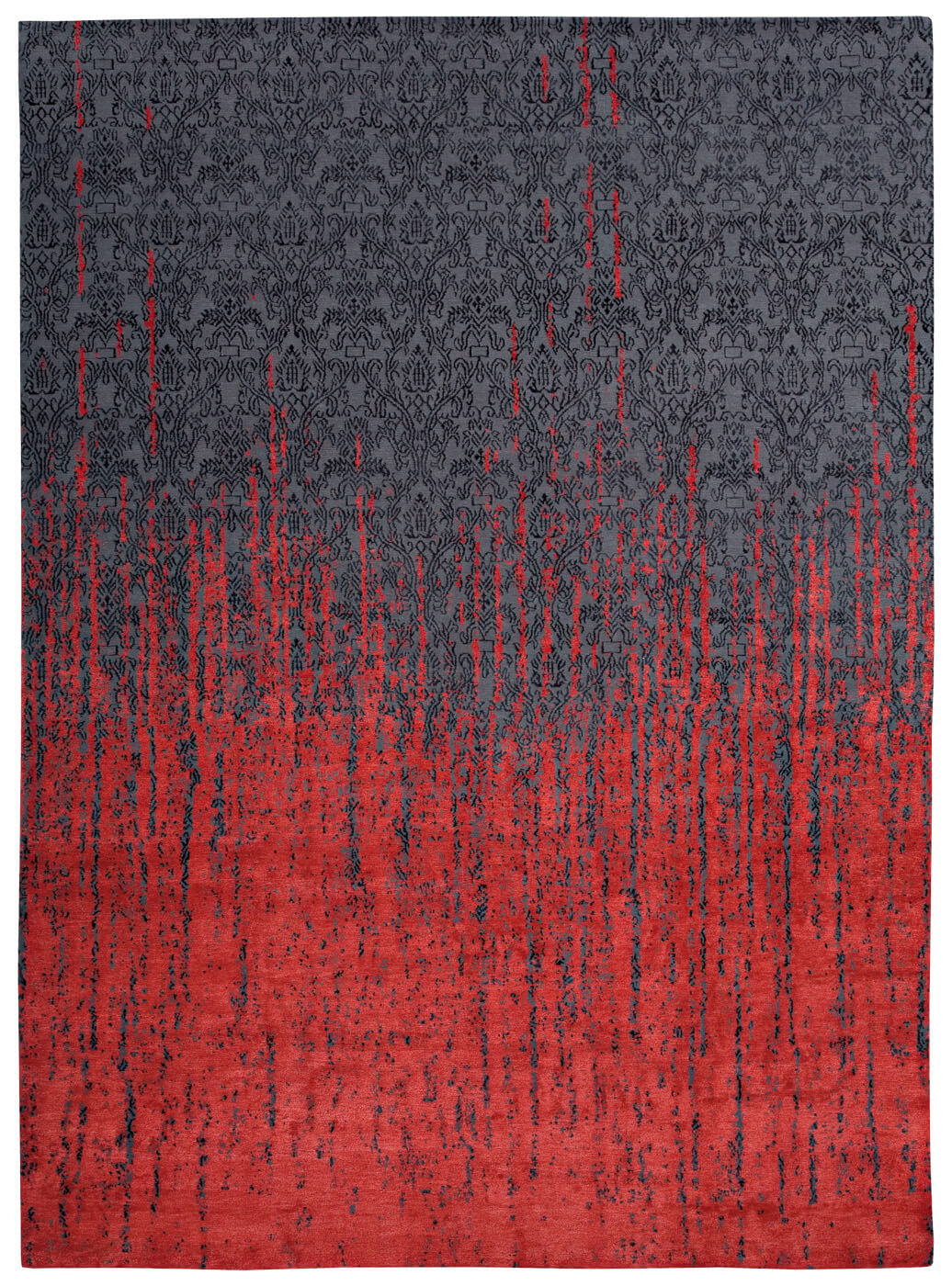 Roma Vendetta grijs rood tapijt | Maat: 500 × 600 cm