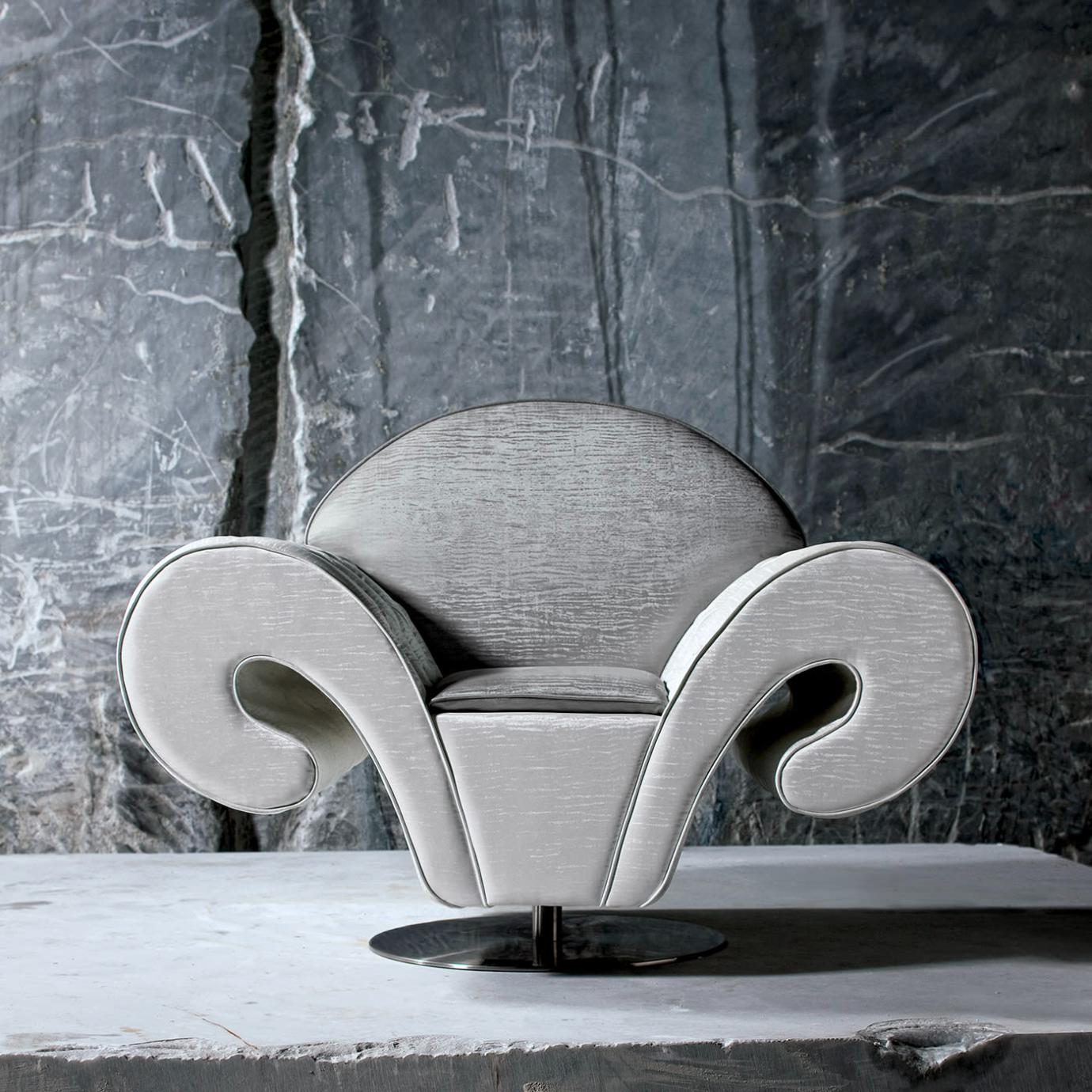 Fauteuil pivotant blanc Silhouette