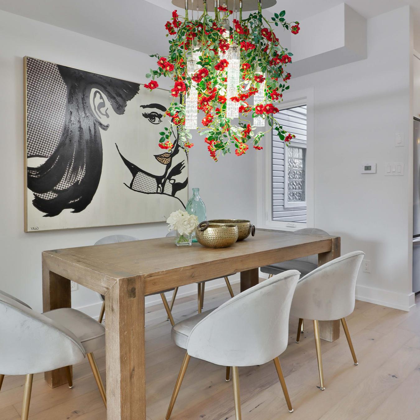 Grand lustre Wil Red Roses