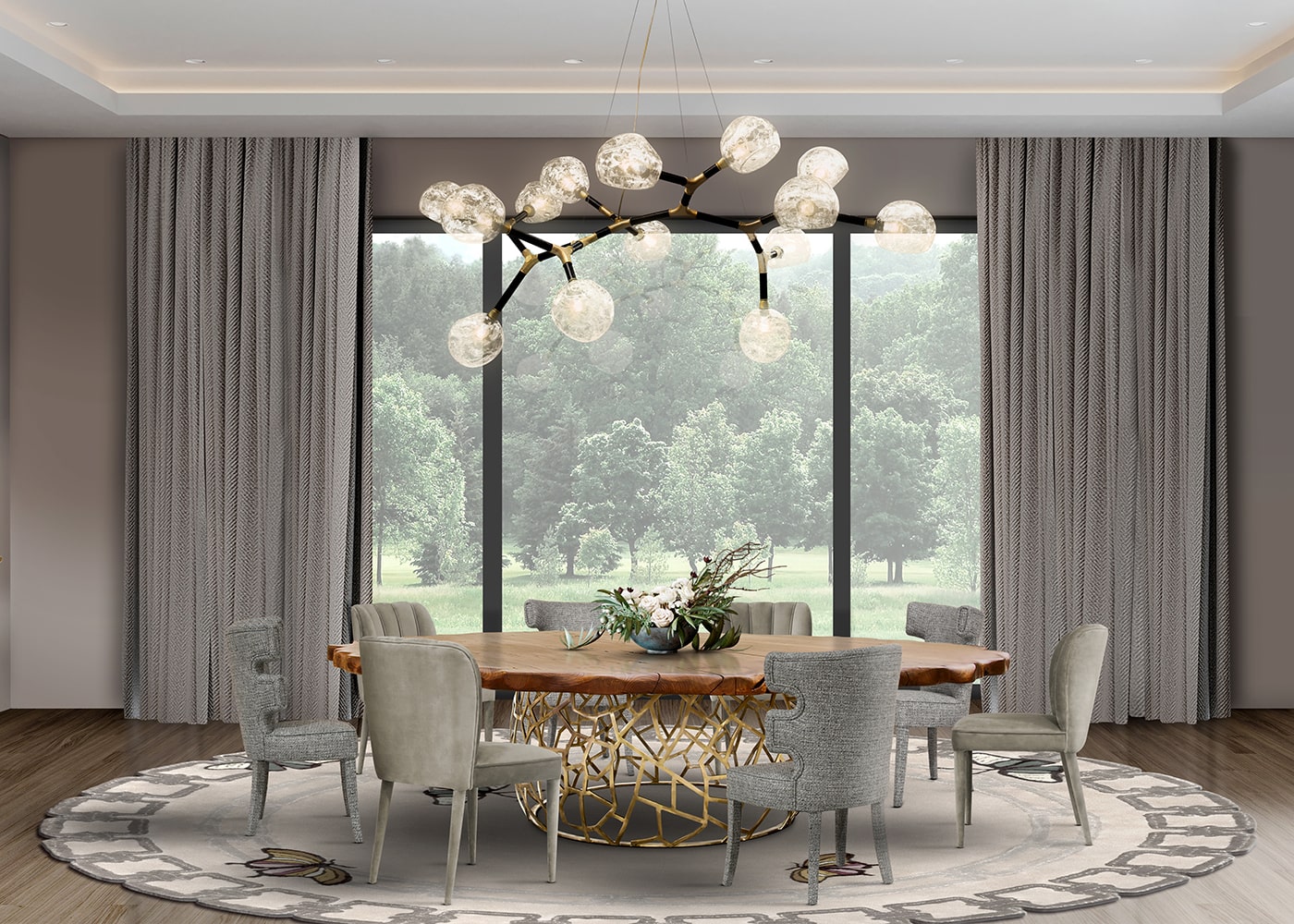 Multi-shade onregelmatig grote hanglamp - 1