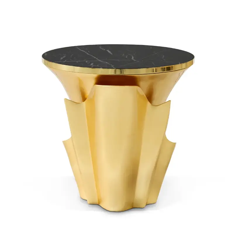 Table d’appoint Solstice à feuille d’or