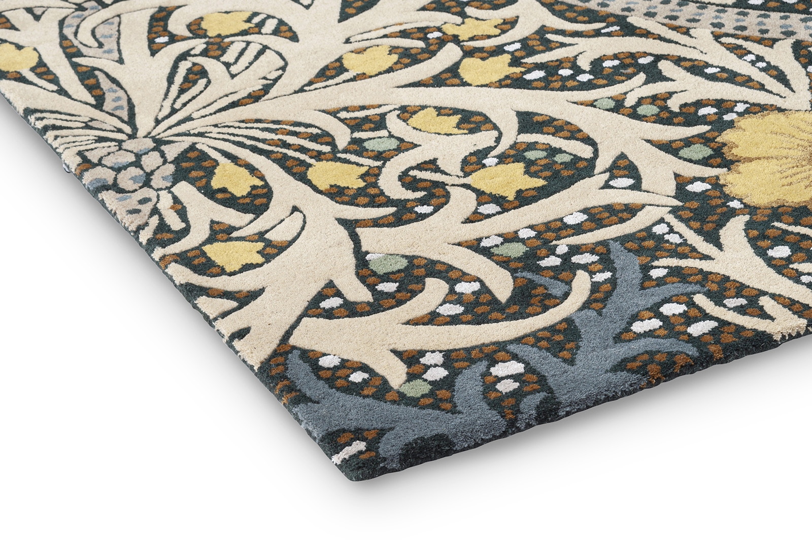 Seaweed teal vloerkleed