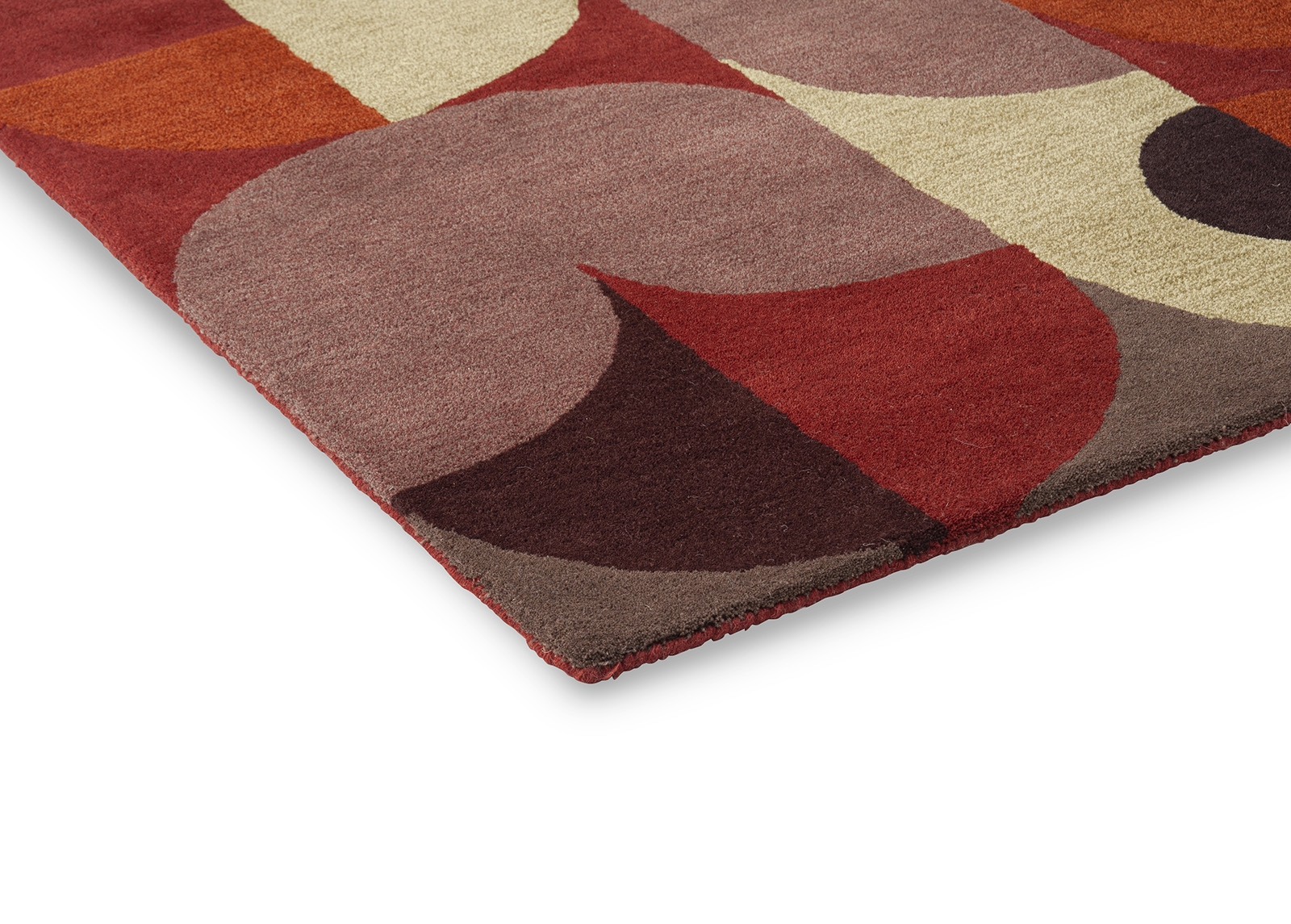 Tapis Decor Cosmo rouge/vert pâle | Taille: 250 × 350 cm
