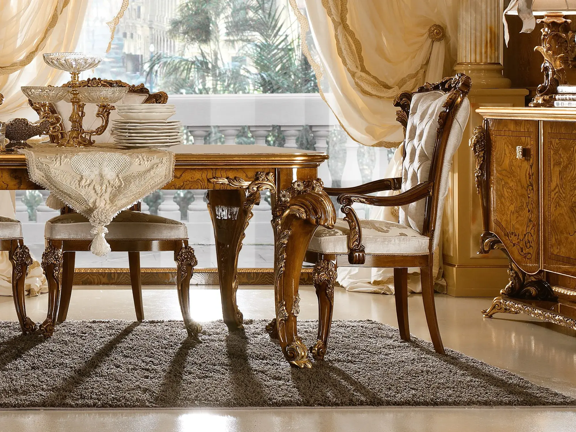 Chaise italienne premium Dolcevita avec accoudoirs