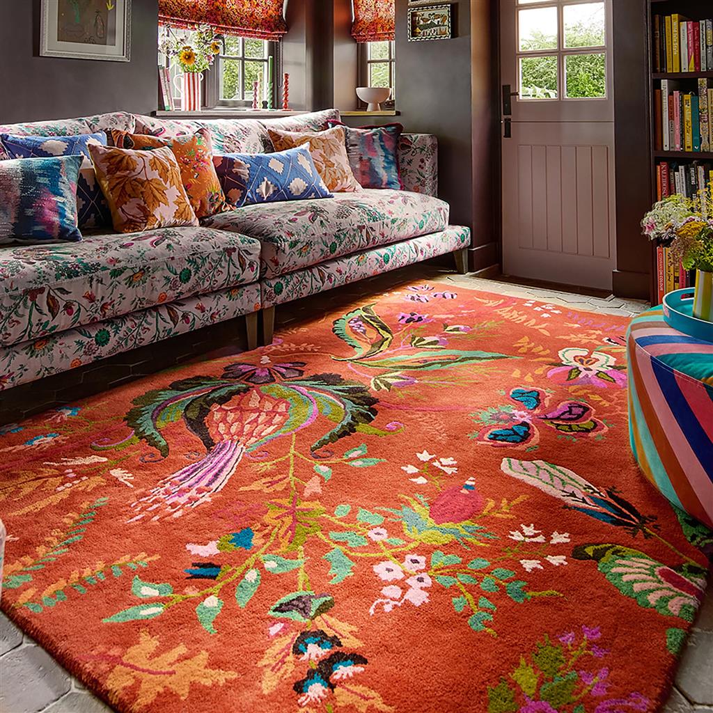Tapis Wonderland Floral ambre/lavande | Taille: 200 × 280 cm