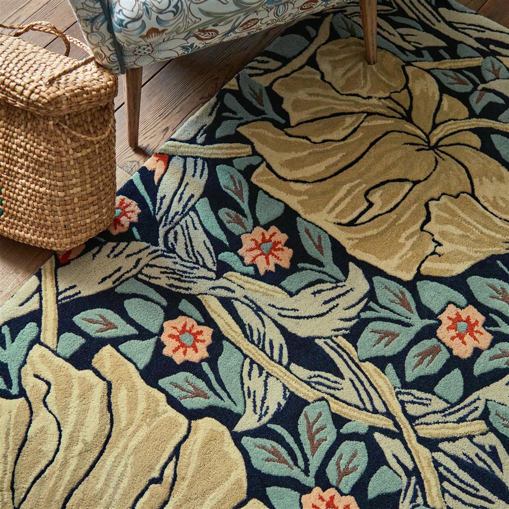 Tapis en laine Pimpernel indigo