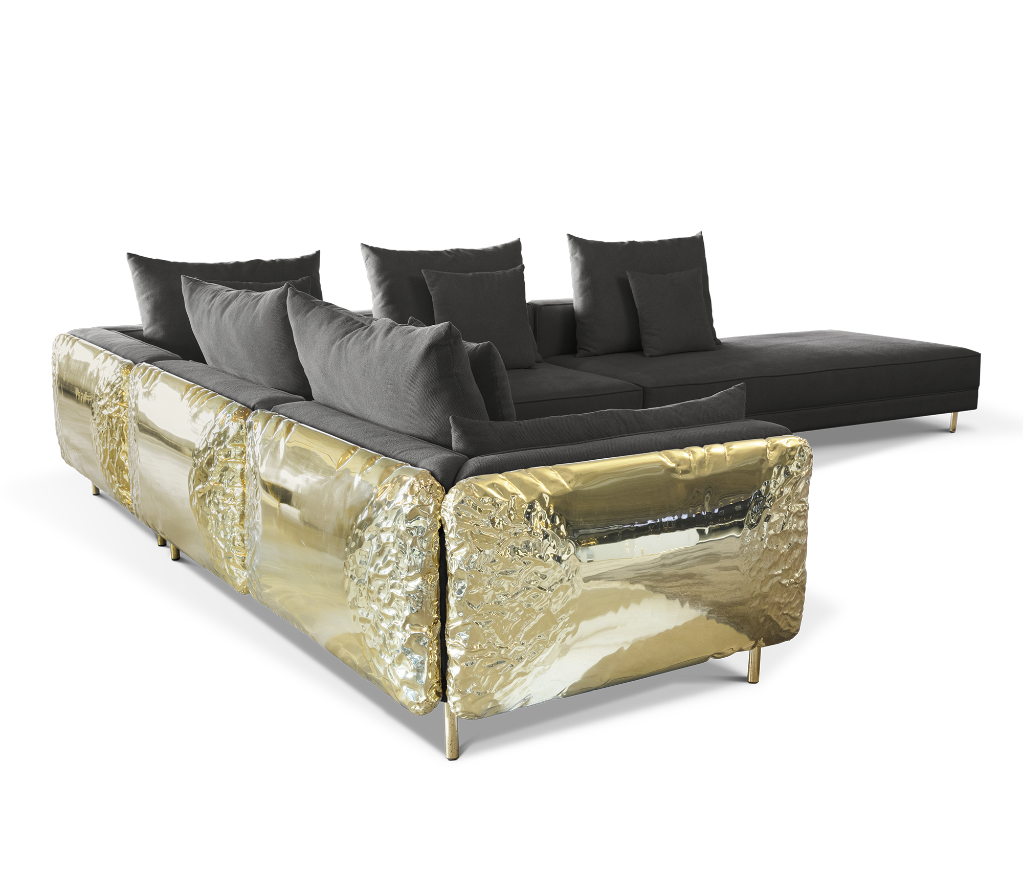 Canapé modulaire noir Imperia